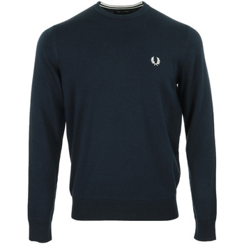 Fred Perry Classic Crew Neck Jumper Blauw