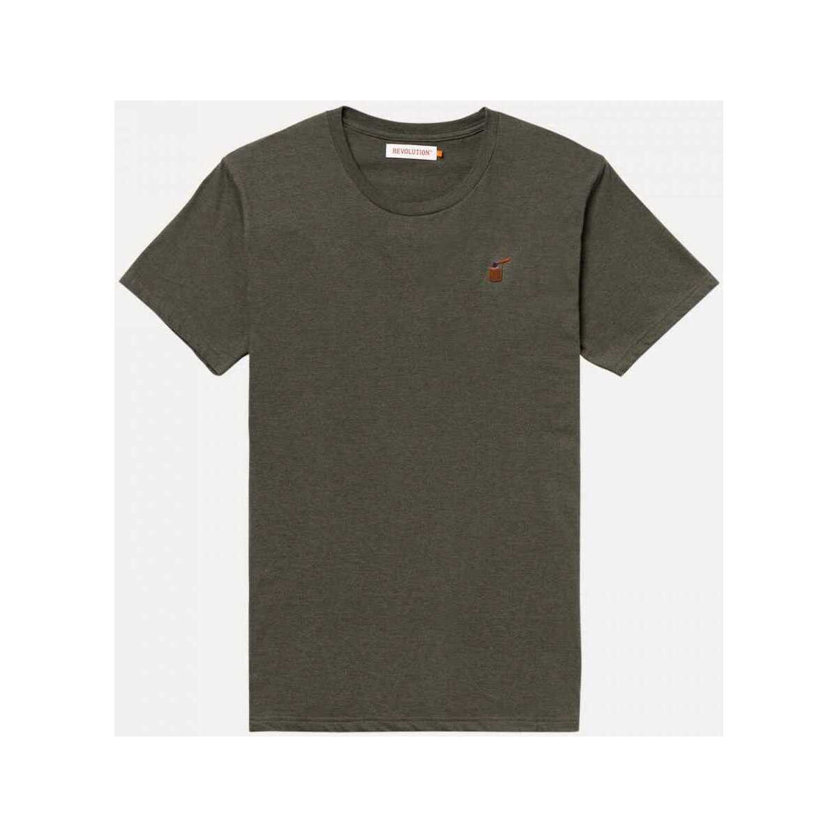 Textiel Heren T-shirts & Polo’s Rvlt Revolution Application t-shirt 1198 Groen