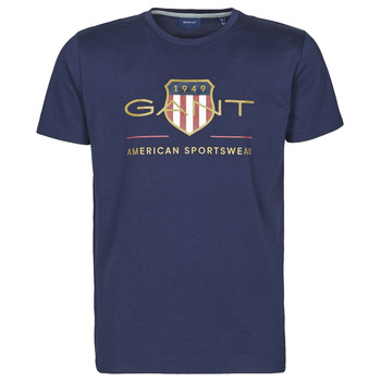 Textiel Heren T-shirts korte mouwen Gant ARCHIVE SHIELD Marine