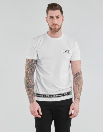 Textiel Heren T-shirts korte mouwen Emporio Armani EA7 3KPT05-PJ03Z-1100 Wit