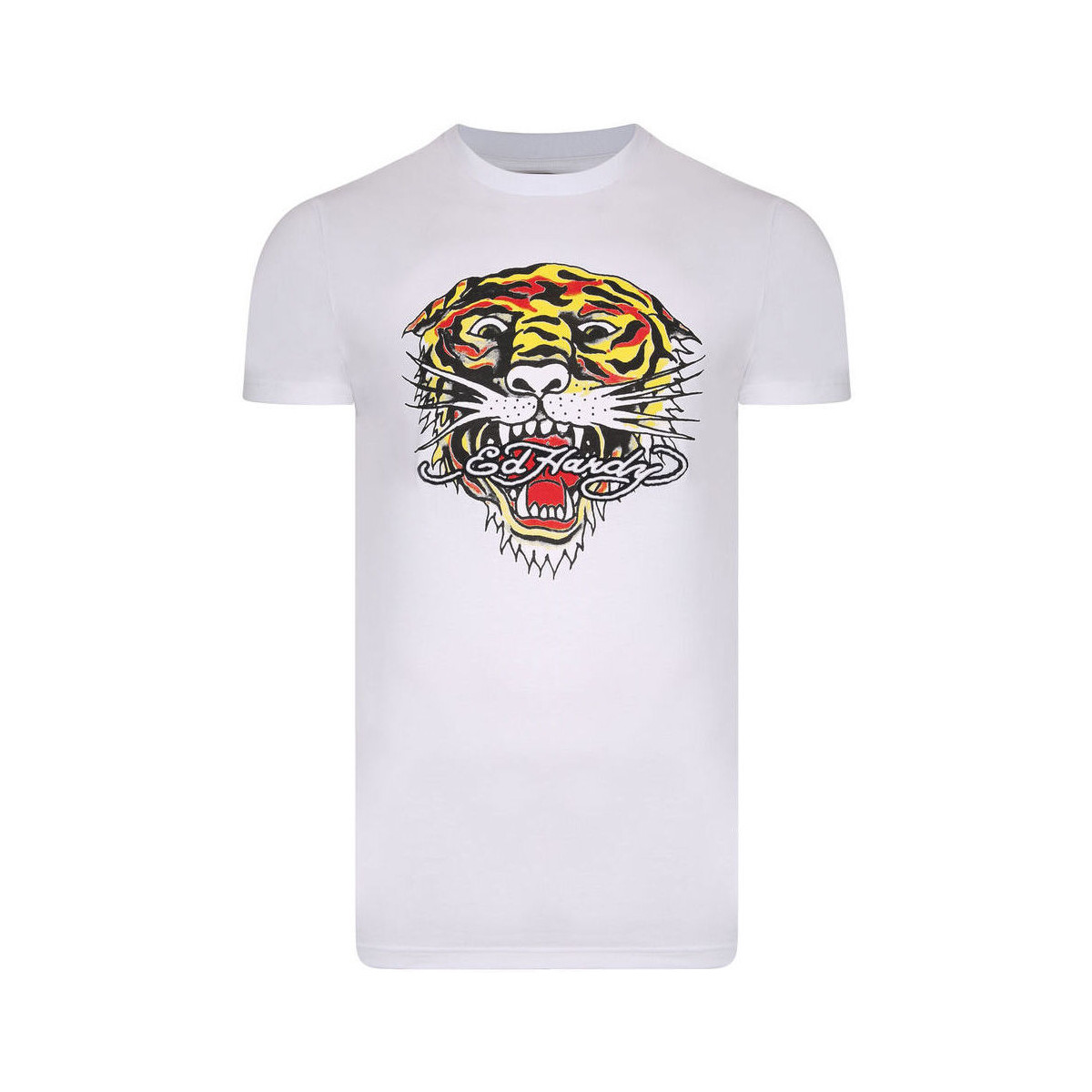 Textiel Heren T-shirts korte mouwen Ed Hardy Mt-tiger t-shirt Wit