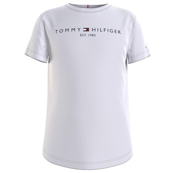Textiel Meisjes T-shirts korte mouwen Tommy Hilfiger KG0KG05242-YBR Wit