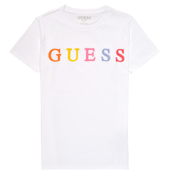Textiel Meisjes T-shirts korte mouwen Guess H1RJ04-K8HM0-TWHT Wit