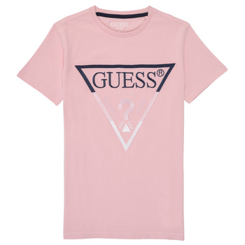 Textiel Meisjes T-shirts korte mouwen Guess H1RJ05-K8HM0-G600 Roze
