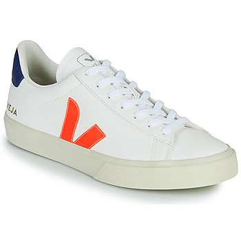 Schoenen Lage sneakers Veja CAMPO Wit / Orange / Blauw