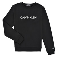 Textiel Kinderen Sweaters / Sweatshirts Calvin Klein Jeans INSTITUTIONAL LOGO SWEATSHIRT Zwart
