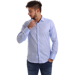 Textiel Heren Overhemden lange mouwen Gmf 962103/03 Blauw