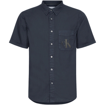 Textiel Heren Overhemden korte mouwen Calvin Klein Jeans J30J315223 Zwart