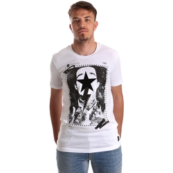Textiel Heren T-shirts korte mouwen Gaudi 921FU64002 Wit