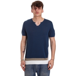 Textiel Heren T-shirts korte mouwen Gaudi 011BU53021 Blauw