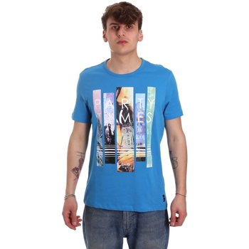 Textiel Heren T-shirts korte mouwen Gaudi 011BU64028 Blauw