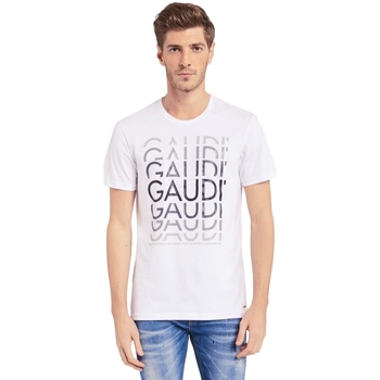 Textiel Heren T-shirts korte mouwen Gaudi 011BU64068 Wit