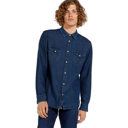 Textiel Heren Overhemden lange mouwen Wrangler W5MSLW301 Blauw