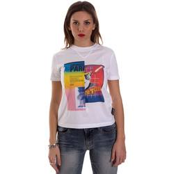 Textiel Dames T-shirts korte mouwen Versace B2HVB7V630331003 Wit
