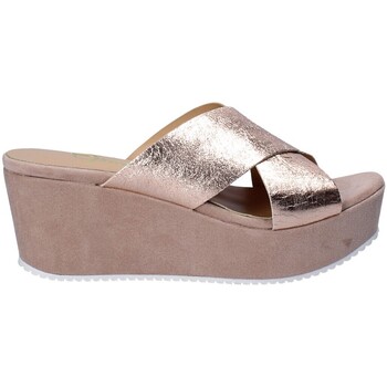 Schoenen Dames Leren slippers Grace Shoes 9833 Roze