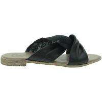 Schoenen Dames Leren slippers 18+ 6113 Zwart