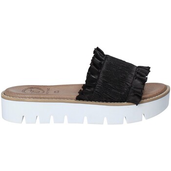 Schoenen Dames Leren slippers 18+ 5812 Zwart