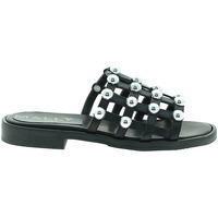 Schoenen Dames Leren slippers Mally 6141 Zwart