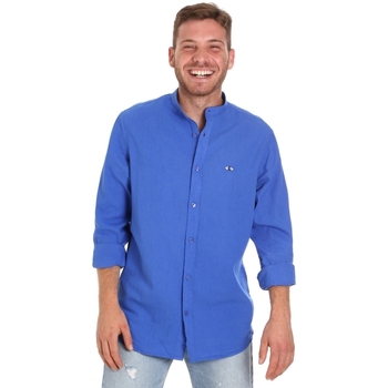 Textiel Heren Overhemden lange mouwen Les Copains 9U2722 Blauw