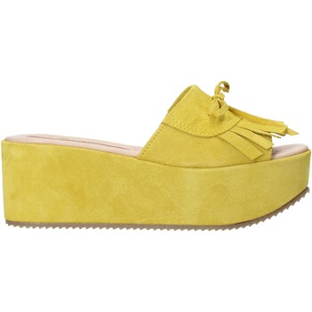 Schoenen Dames Leren slippers Grace Shoes C3 Geel
