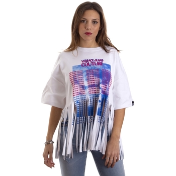 Textiel Dames T-shirts & Polo’s Versace B2HVB7V730384003 Wit