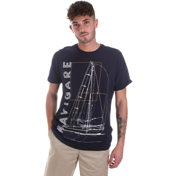 Textiel Heren T-shirts korte mouwen Navigare NV31109 Blauw