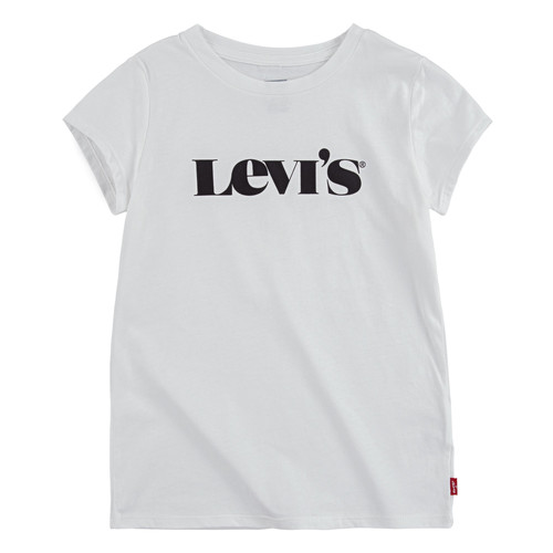 Textiel Meisjes T-shirts korte mouwen Levi's MODERN VINTAGE SERIF TEE Wit