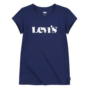 Textiel Meisjes T-shirts korte mouwen Levi's MODERN VINTAGE SERIF TEE Marine