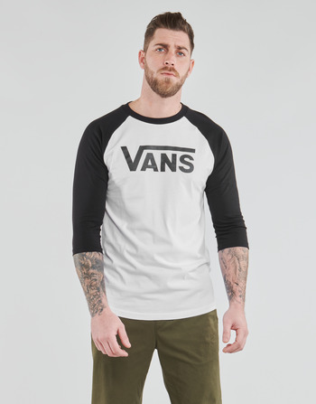 Textiel Heren T-shirts met lange mouwen Vans VANS CLASSIC RAGLAN Wit / Zwart