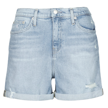 Textiel Dames Korte broeken / Bermuda's Calvin Klein Jeans MOM SHORT Blauw / Clair