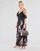 Textiel Dames Lange jurken Guess AGATHE DRESS Zwart / Multicolour