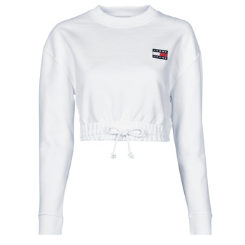Textiel Dames Sweaters / Sweatshirts Tommy Jeans TJW SUPER CROPPED BADGE CREW Wit