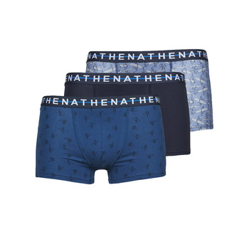 Ondergoed Heren Boxershorts Athena EASY STYLE X3 Blauw / Marine / Blauw