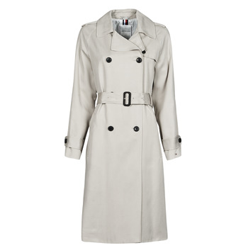 Textiel Dames Trenchcoats Tommy Hilfiger DB LYOCELL FLUID TRENCH Beige