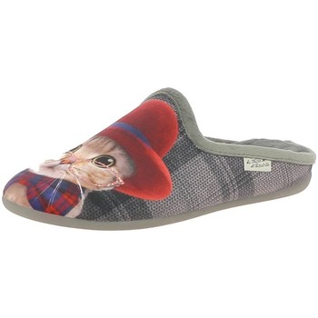 Schoenen Dames Leren slippers La Maison De L'espadrille MULE IMPRIMEE Rood