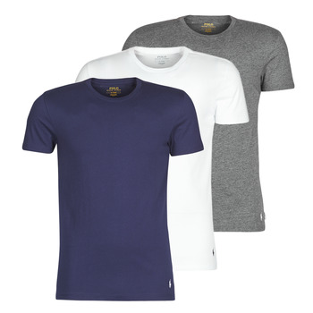 Textiel Heren T-shirts korte mouwen Polo Ralph Lauren SS CREW NECK X3 Marine / Grijs / Wit