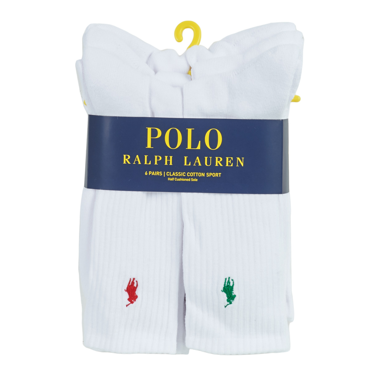 Accessoires Sportsokken Polo Ralph Lauren ASX110 6 PACK COTTON Wit
