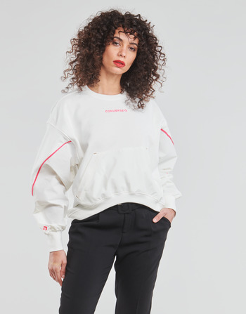 Textiel Dames Sweaters / Sweatshirts Converse BLOCKED ALTERRAIN CREW Wit