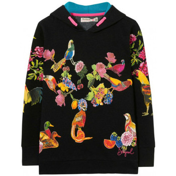 Textiel Meisjes Sweaters / Sweatshirts Desigual Sweat Fille Borges Noir 18WGSK10 (rft) Zwart