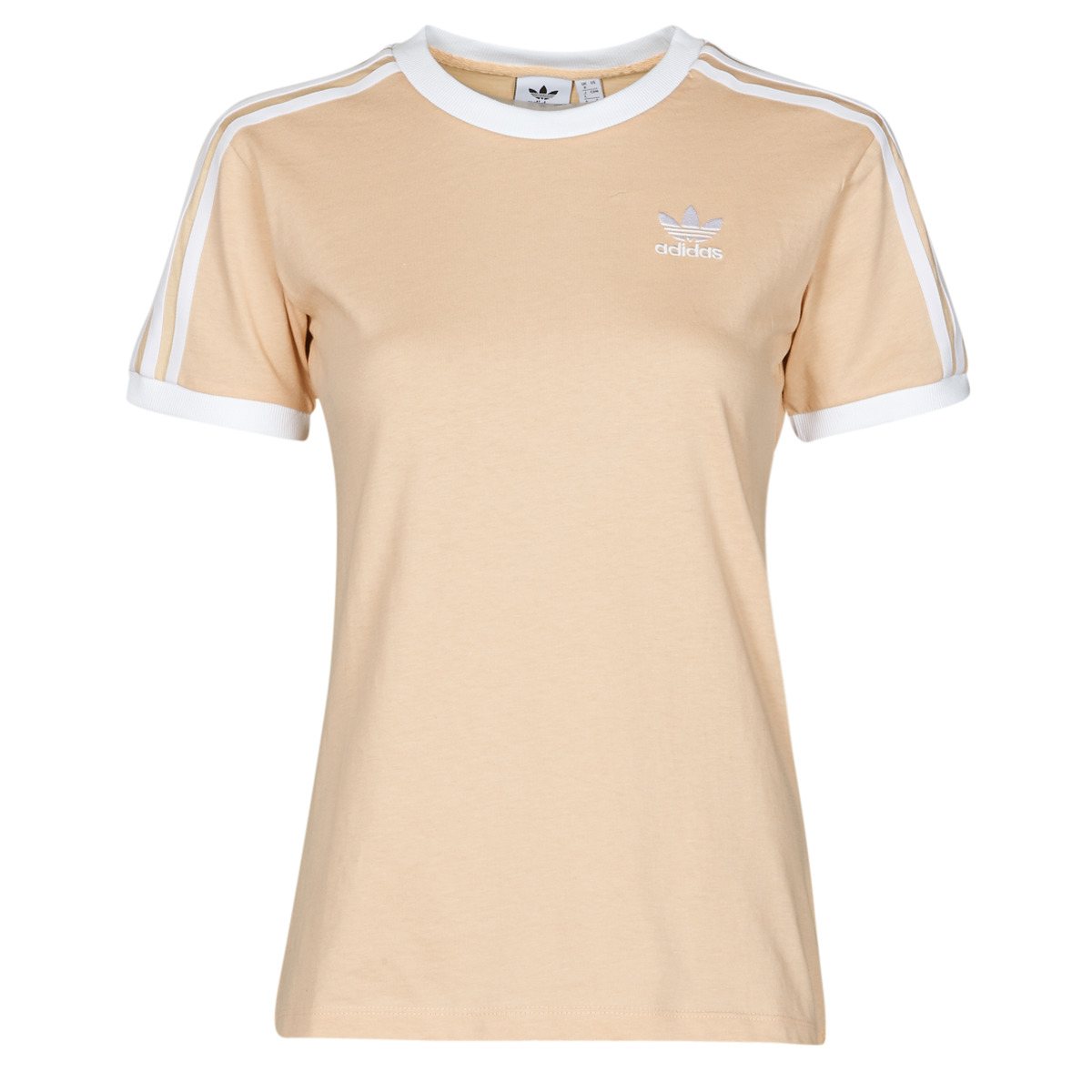 Textiel Dames T-shirts korte mouwen adidas Originals 3 STRIPES TEE Orange