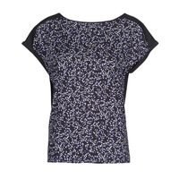 Textiel Dames T-shirts korte mouwen Esprit MODAL PRINT Blauw