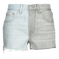 Textiel Dames Korte broeken / Bermuda's Levi's ICE BLOCK Blauw / Grijs