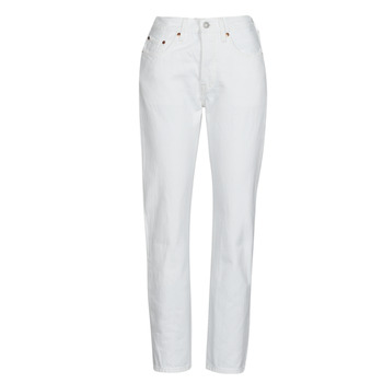 Textiel Dames Boyfriend jeans Levi's 501 CROP Wit