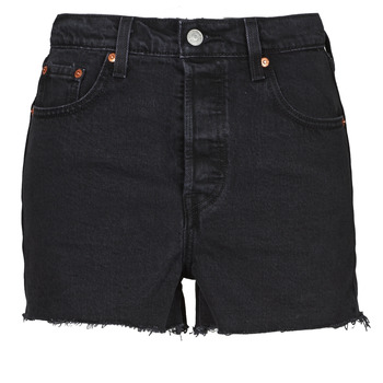 Textiel Dames Korte broeken / Bermuda's Levi's RIBCAGE SHORT Zwart