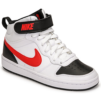 Schoenen Kinderen Hoge sneakers Nike NIKE COURT BOROUGH MID 2 Wit / Rood / Zwart