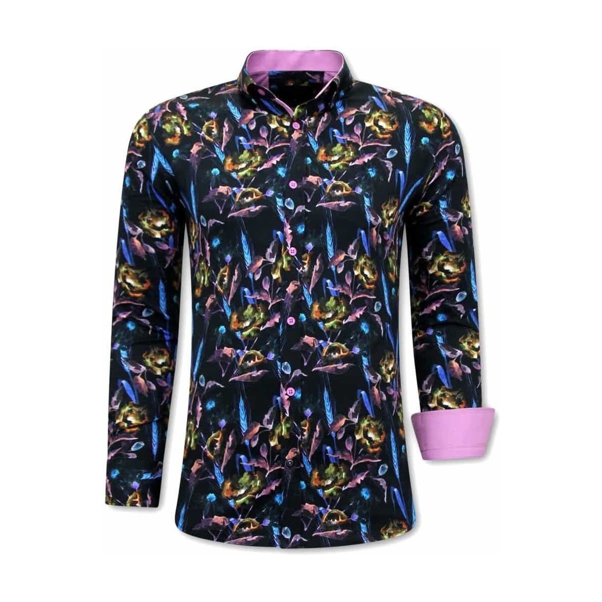 Textiel Heren Overhemden lange mouwen Tony Backer Luxe Kleurrijke Multicolour