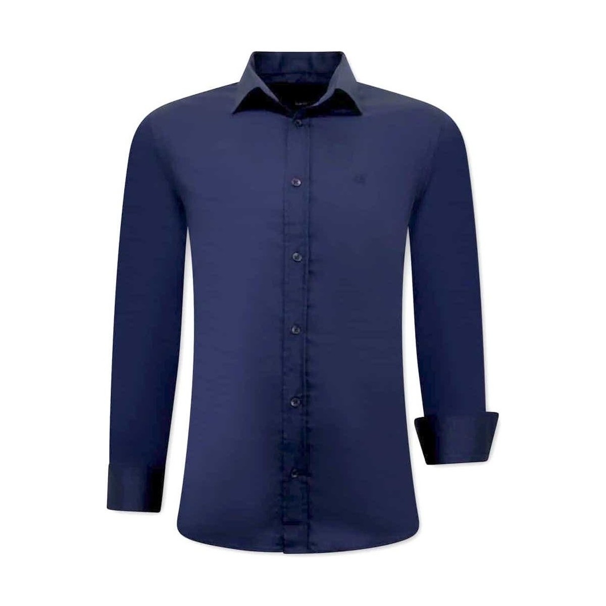 Textiel Heren Overhemden lange mouwen Tony Backer Luxe Aparte Blauw