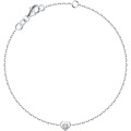 Bracelets Cleor Bracelet en Or 375/1000 Blanc et Diamant