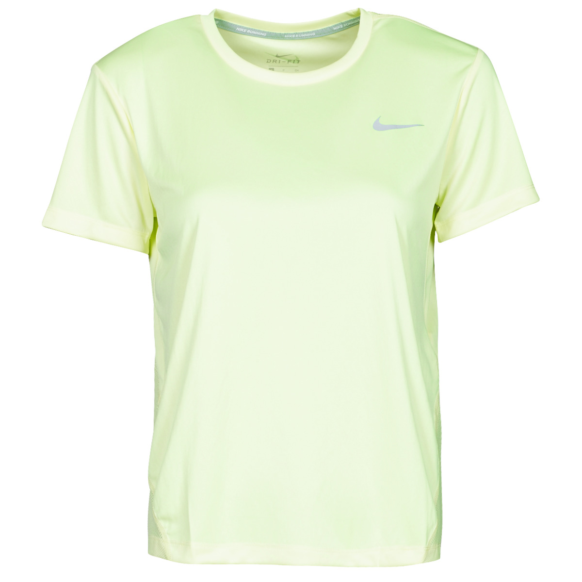 Textiel Dames T-shirts korte mouwen Nike MILER TOP SS Groen / Grijs