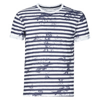 Textiel Heren T-shirts korte mouwen Yurban OLORD Marine / Wit